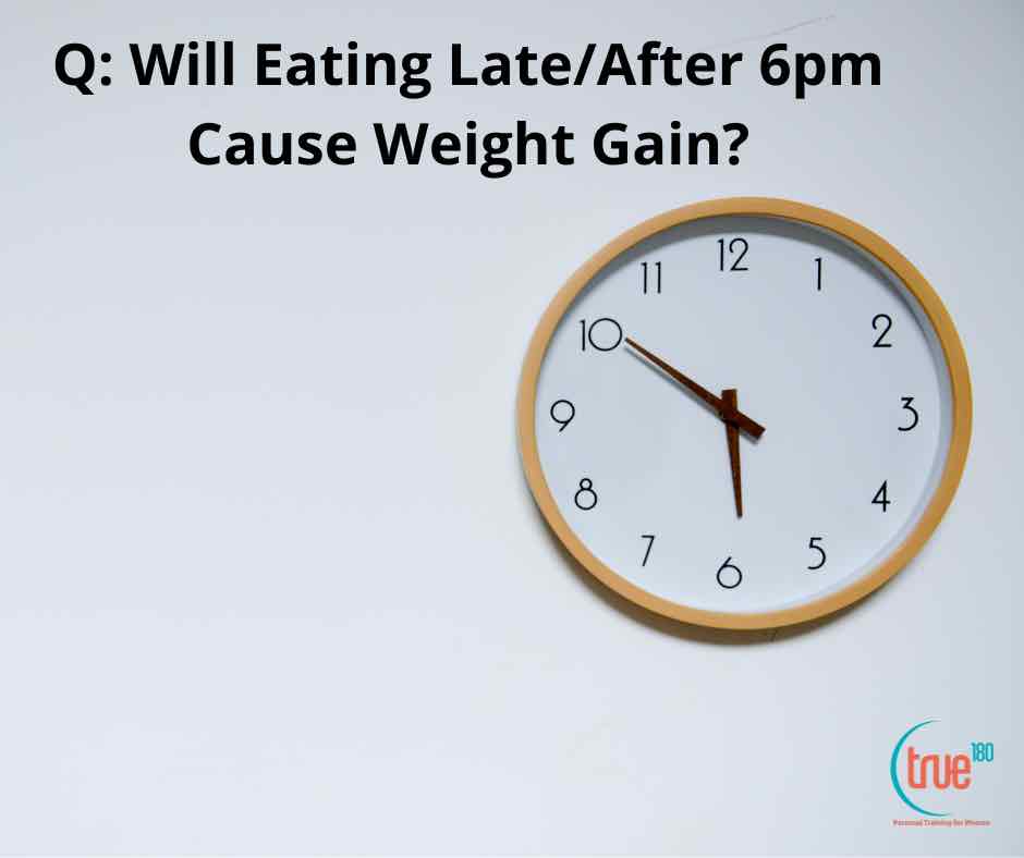 rue180 Personal Training | Will Eating After 6pm Make Me Gain Weight?