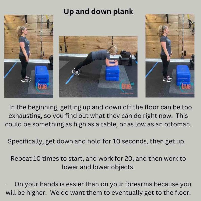 plank up down