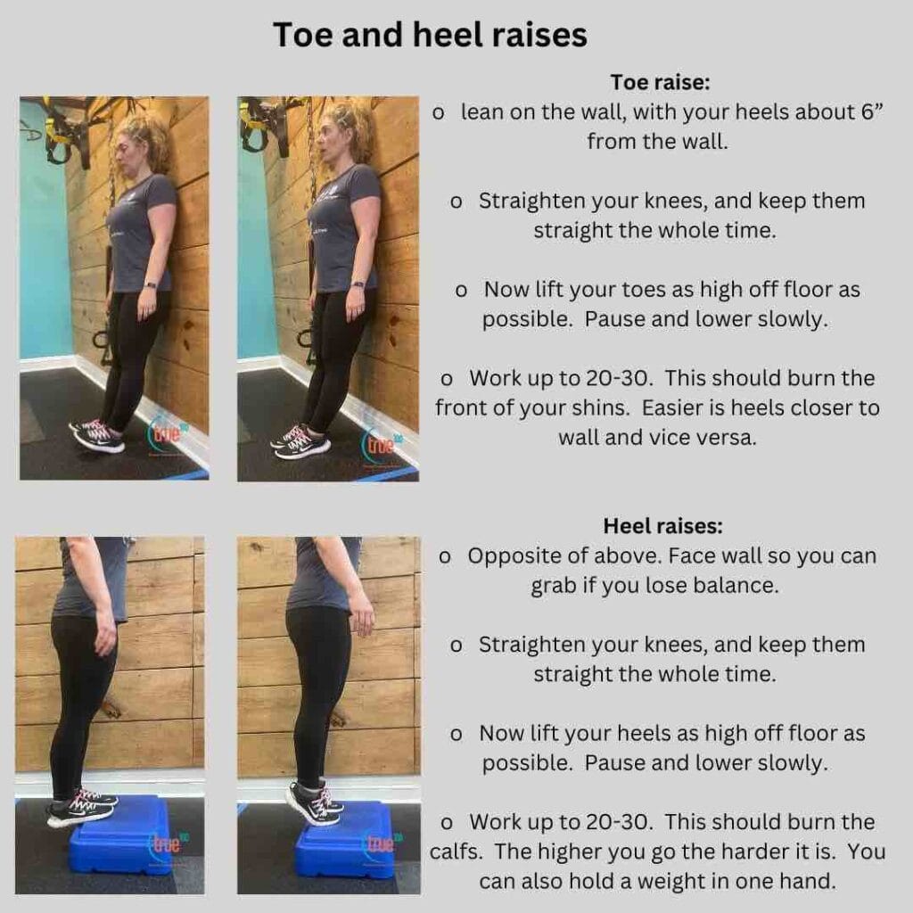 toe and heel raises